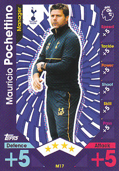 Mauricio Pochettino Tottenham Hotspur 2016/17 Topps Match Attax Extra Manager #M17